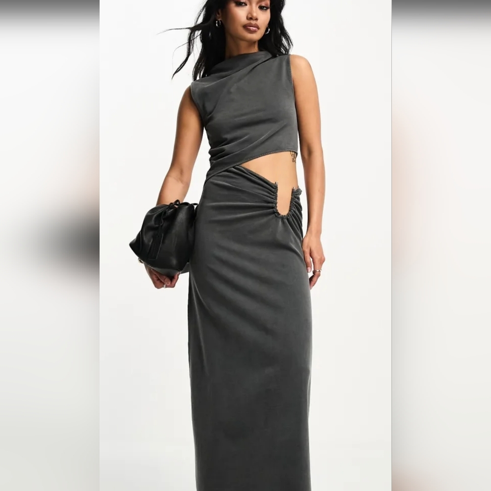 ASOS Charcoal Midi Dress